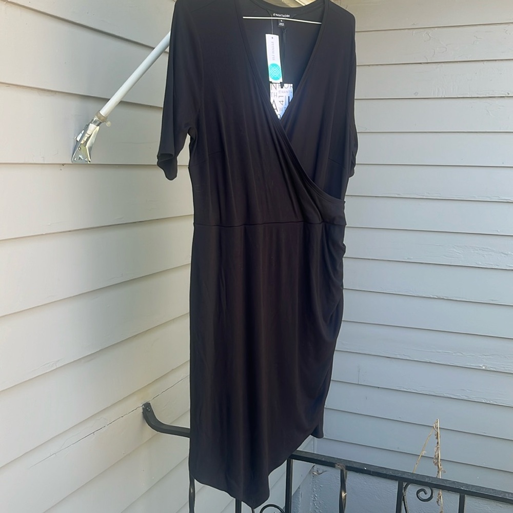 41 Hawthorn Blaise Ribbed Knit Dress Black - 1X